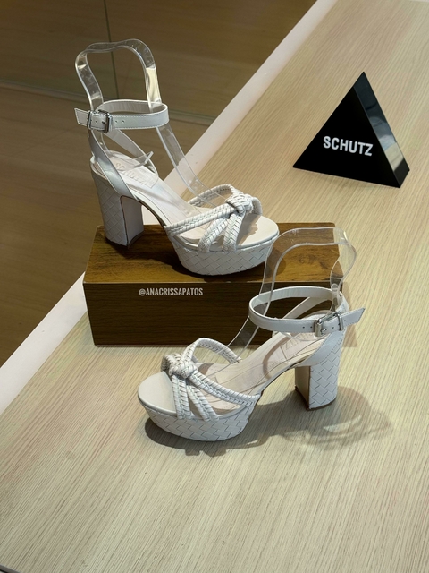 Schutz Sandália Salto Meia Pata Plataforma S20346 0152 0006U
