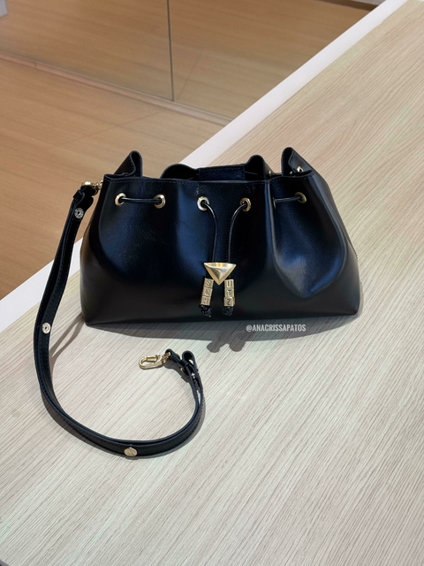 Schutz Bag Jess Couro Preto Bolsa