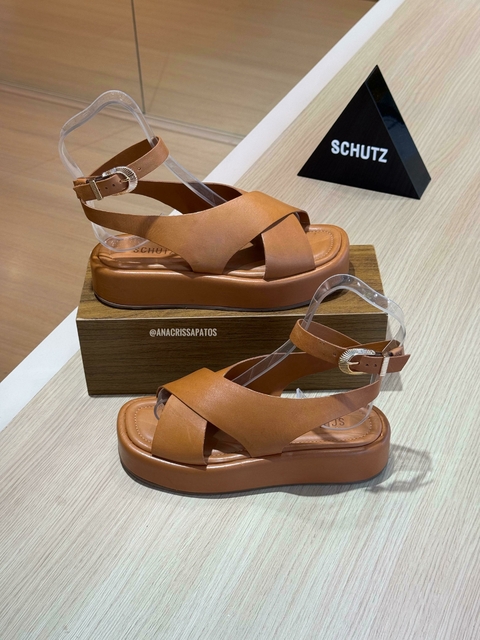 Schutz Papete Bold Cuoio Brown Couro