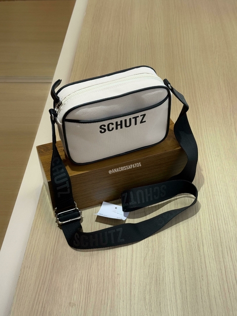 Schutz Camera Bag Lilla Lona Branco Off