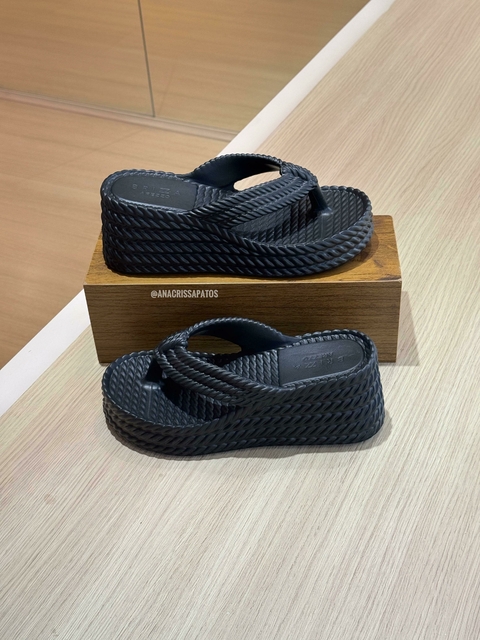 Brizza Arezzo Marrocos Sun Preta Anabela Plataforma