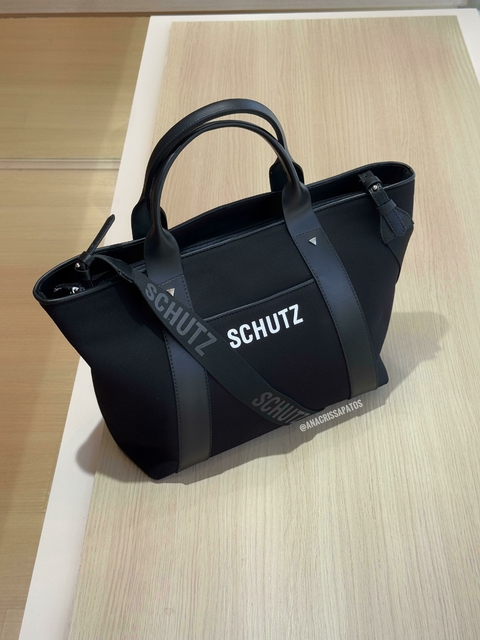 Schutz Bag Lilla Preta Grande Bolsa Lona