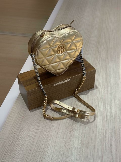 Schutz Bag Coração Couro Alça banho mix Bolsa