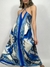 Vestido azul algodão- FARM na internet