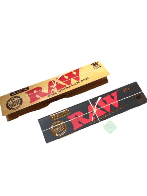RAW King Size x2 Sedas Largas Classic y Black