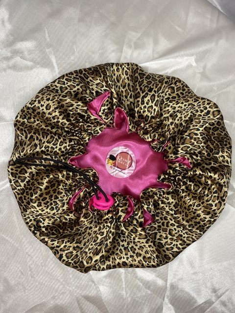 Touca de cetim dupla face Daphne “Pantanal”