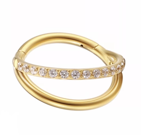 Segmento titânio 10mm PVD gold