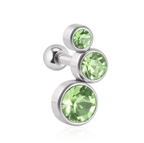 Labret aço cirúrgico 8mm, pedras strass coladas. 7mm. - comprar online