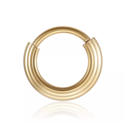 Segmento titânio três camadas 8mm gold