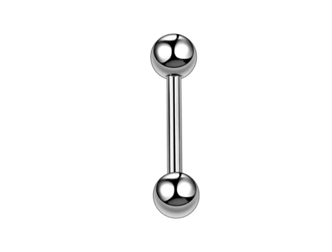Barbell reto titânio 12mm rosca externa (1.2mm)
