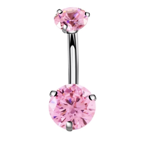 Bananabell aço zircônia rosa 10mm.