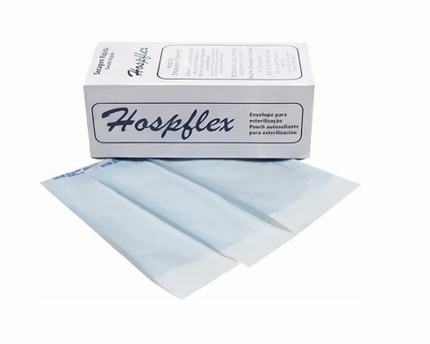 Envelope Auto selante, 6 x 13 cm. Caixa com 100 unidades. Ideal para piercings.