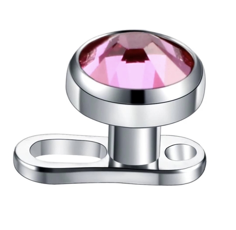 Microdermal titânio topo e base zircônia rosa 4mm