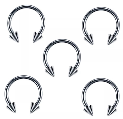 Ferradura titânio 6mm rosca externa.