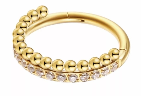 Segmento esfera e zircônia 10mm gold