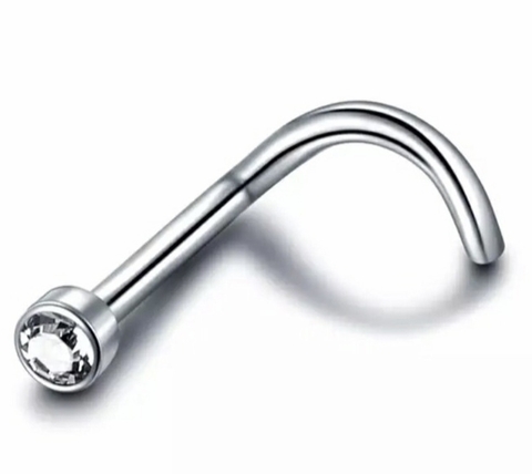 Nostril titânio zircônia cristal (7mm)