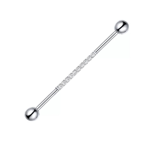Barbell aço zircônia 38mm.