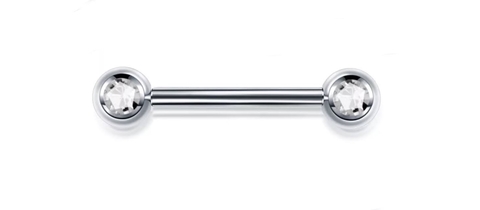Barbell reto titânio 14mm, unitário, zircônia, rosca interna. 1.6mm