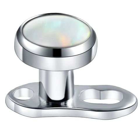 Microdermal topo e base opala Branca 4mm