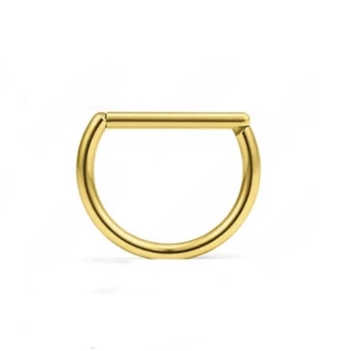 Segmento titânio liso, PVD gold, 8mm x 1.2mm