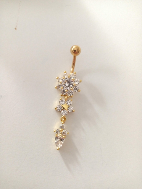 Bananabell aço PVD gold zircônia 10mm (haste em PVD) - comprar online