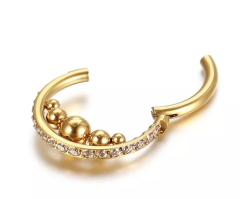 Segmento titânio 5 esferas / zircônia 10mm gold