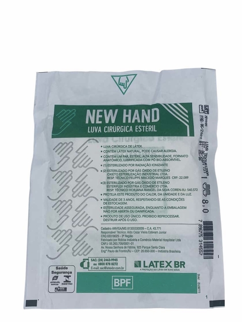 Luva cirúrgica estéril NEW HAND 8.0