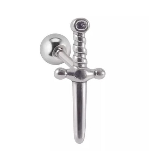 Labret espada aço cirúrgico. 6mm. 1.2MM.
