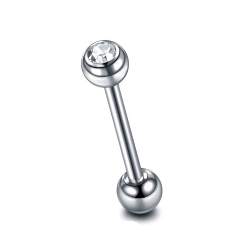 Barbell titânio zircônia, 16mm, rosca externa. A unidade. 1.6mm espessura.