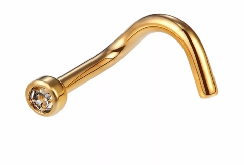 Nostril Titânio GOLD zircônia. 6mm