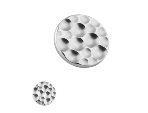 Labret titânio martelado 8mm, rosca interna