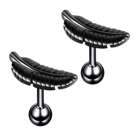 Labret pena aço black 6mm