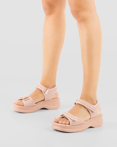 SANDALIA FEMININA PAPETE CLASSICA AZALEIA DE VELCRO - 18451 - Via Expressa Calçados