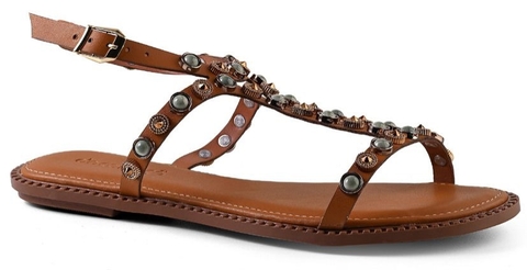 SANDALIA RASTEIRA COM PEDRARIA DOCE MAÇA - D272TT