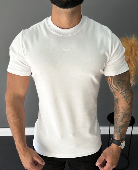 CAMISETA ARMANI MINIMALISTA BRANCA