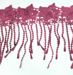 Fita de guipir com franja pink - comprar online