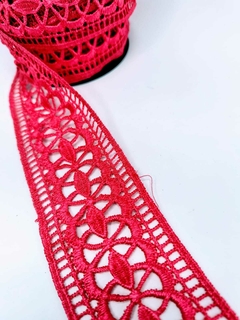 Fita de guipir 60mm pink