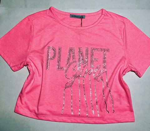 Cropped com strass brilho