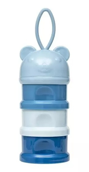 POTES EMPILHAVEIS PARA LEITE EM PO E SNACK AZUL BUBA