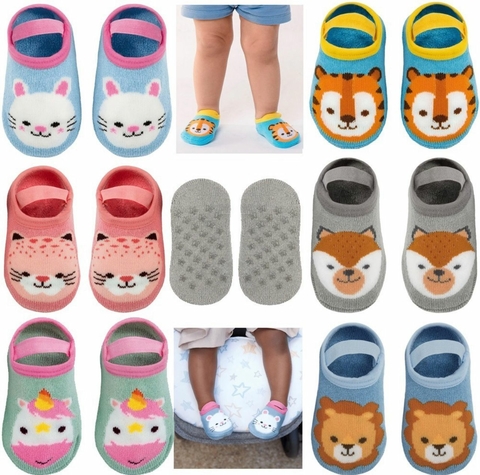 MEIA SAPATILHA ANTIDERRAPANTE 0-12 MESES INFANTIL BUBA
