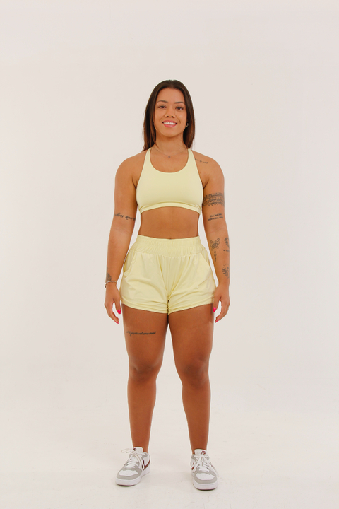 Short Comfy Amarelo Pastel