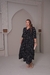 Vestido Longo Plus Size Mangas 3/4 Xadrez Preto Luciana na internet