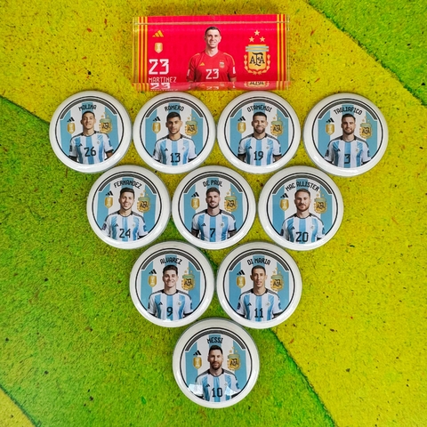 Argentina Campeã Copa 2022 Com Fotos - Vidrilha 45mm