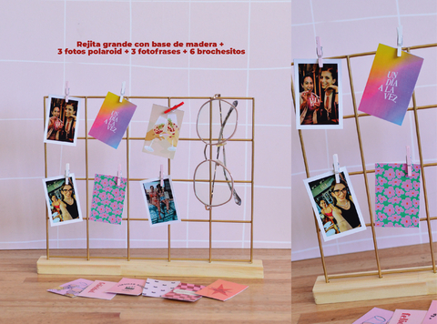 Rejita grande + fotos + broches