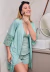 Kit Baby Doll Slim Line + Robe Slim Line Detalhes em Renda Aquamarine | SRA1 - comprar online