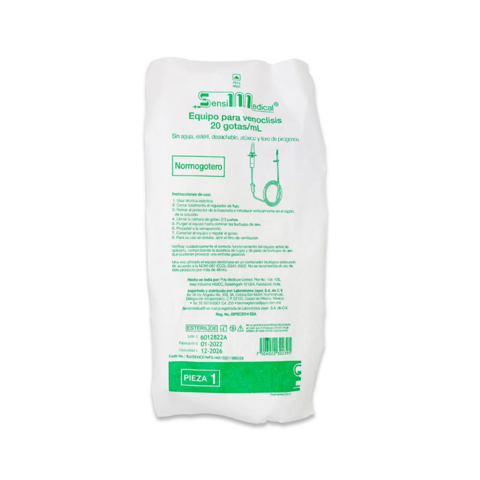 Equipo Para Venoclisis Normogotero sin aguja 10 pz SENSI MEDICAL