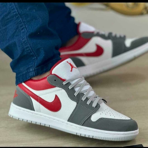 air jordan /vermelho/cinza