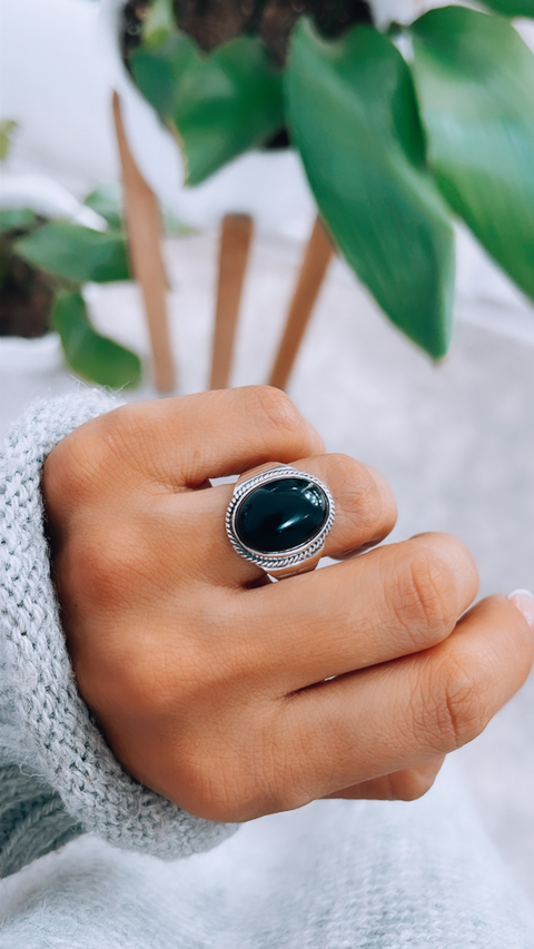 ANILLO ONIX OVAL
