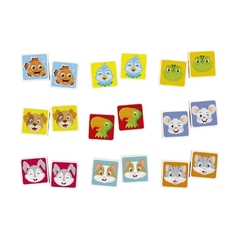 JUNGES - JOGO DA MEMÓRIA EM BLOCOS EM MDF - BABY PETS - Mamu Kids Store