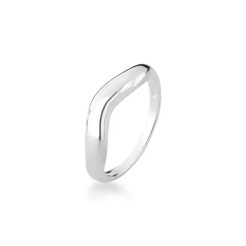 Anel ondulado moderno prata 925 - comprar online